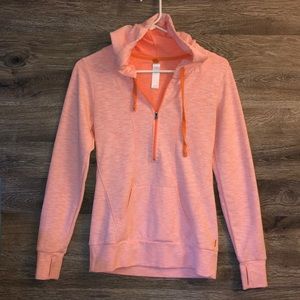 Lucy 3/4 zip hooded pull over